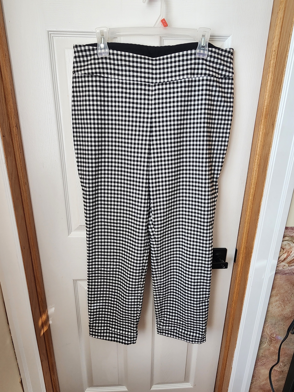 Black and White Gingham Ankle Pants